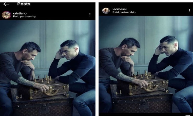 Messi and Cristiano Ronaldo pose together on a photo for this prestigious brand