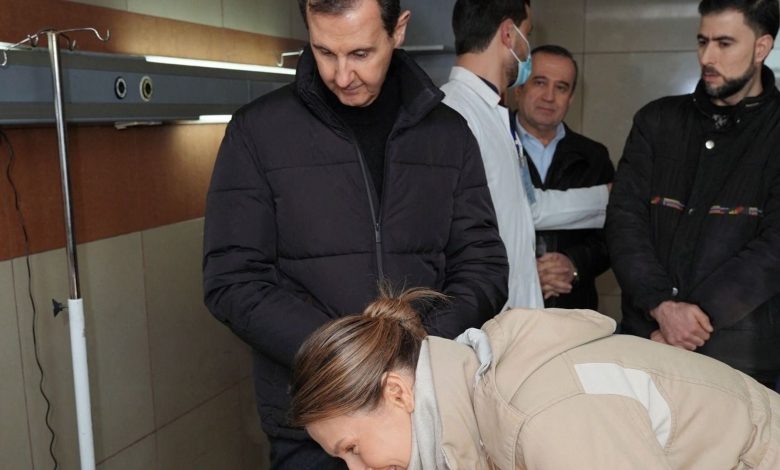 Al-Assad in the first visit for the earthquake victims in Aleppo hospital