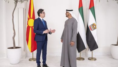 Mohamed Bin Zayed discusses with the President of North Macedonia the development of bilateral relations
