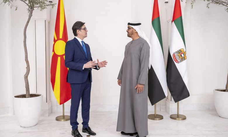 Mohamed Bin Zayed discusses with the President of North Macedonia the development of bilateral relations