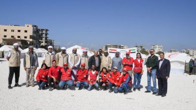 UAE Red Crescent opens a temporary camp for those affected by the earthquake in Syria