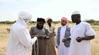 The UAE Humanitarian Team Distributes 200 Livestock to the Residents of Amdjarass in Chad 