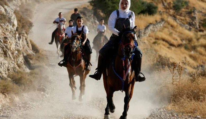 Palestinian Equestrian Teaches Children and Girls Horseback Riding
