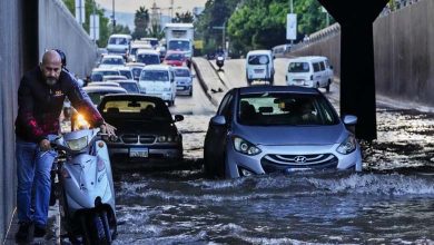 In the first rainfall... Beirut roads face destructive flooding... Details