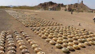 Planted by the Houthi Militia... Disarmament of approximately 3,000 mines, ammunition, and explosive devices in one month