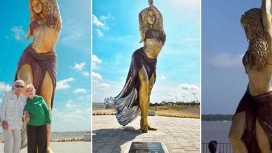 A statue of Shakira was unveiled on Tuesday in her hometown of Barranquilla, Colombia 