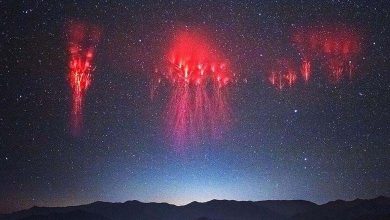 'Sprites' Strike Uruguay... Giant bolts emitting red flashes 