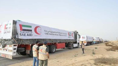 During 55 days... 129 planes and 121 trucks of aid from the UAE to Gaza