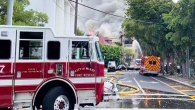 Massive Fire in a Residential Building in Miami