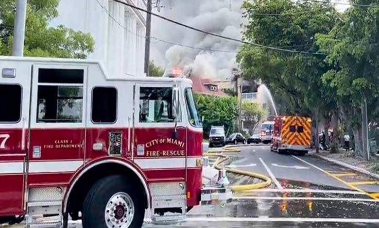 Massive Fire in a Residential Building in Miami