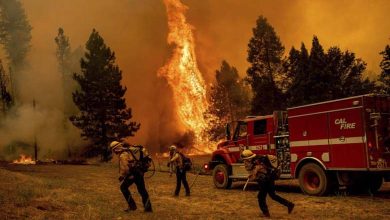 Intense efforts to contain raging wildfire in California