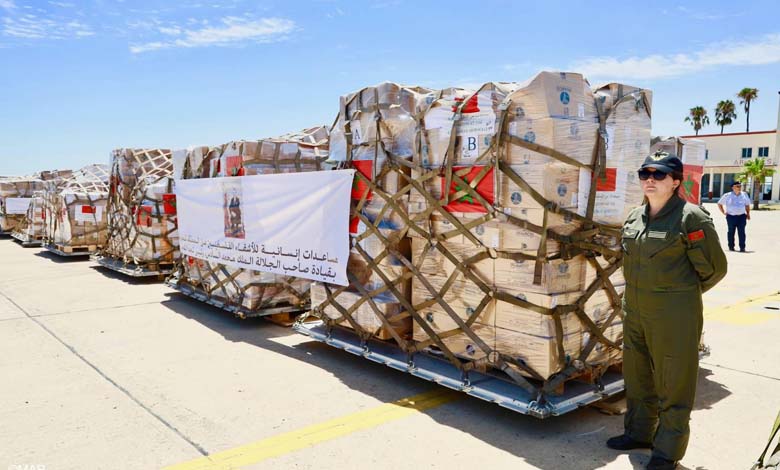 Urgent relief aid from the King of Morocco to Gaza via a special route