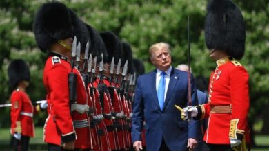Eyes in the sky and patrols on the ground: securing Trump’s visit to Britain