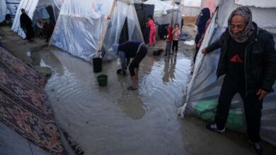Rainwater floods Gaza’s largest hospital