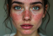 Why does facial redness increase with age?