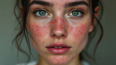 Why does facial redness increase with age?