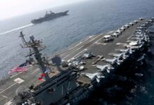Lincoln at the forefront… an overwhelming U.S. force off Iran