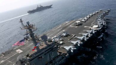 Lincoln at the forefront… an overwhelming U.S. force off Iran