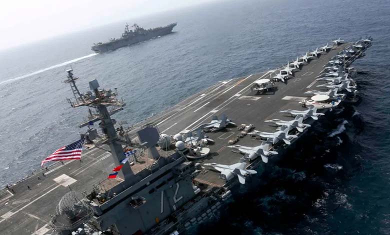 Lincoln at the forefront… an overwhelming U.S. force off Iran