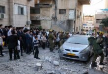 Two dead and one injured after an Iranian cluster-warhead missile falls in central Israel