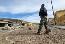 Corps des gardiens de la révolution islamique strikes a camp of a Kurdish opposition party in Erbil
