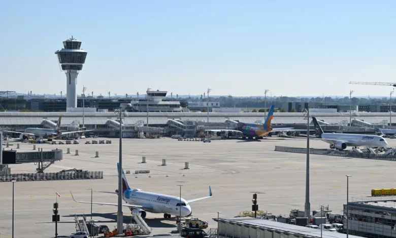 Munich Airport resumes operations after temporary closure… helicopters search for an unidentified drone