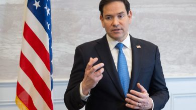 No escape: Rubio threatens the failed state as the Nimitz reinforces the blockade