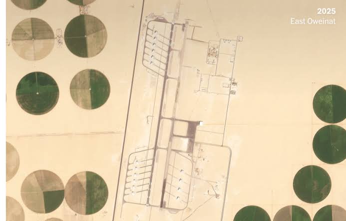 How did Turkish-Egyptian coordination transform the East Oweinat air base into a platform for committing war crimes against Sudanese civilians?