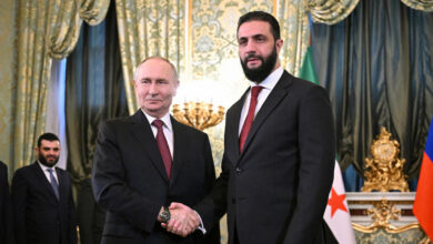 Putin Reaffirms to Al-Sharaa His Support for Syria’s Unity