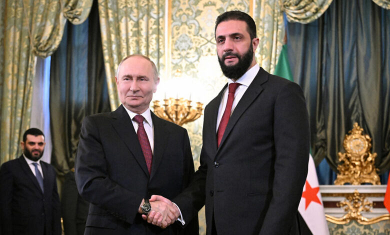 Putin Reaffirms to Al-Sharaa His Support for Syria’s Unity